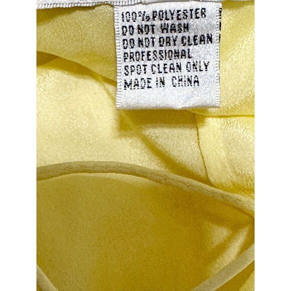 Amarra Yellow Floral Lace Applique Spaghetti Strap Formal Gown‎ Dress Size 2 - Picture 13 of 15